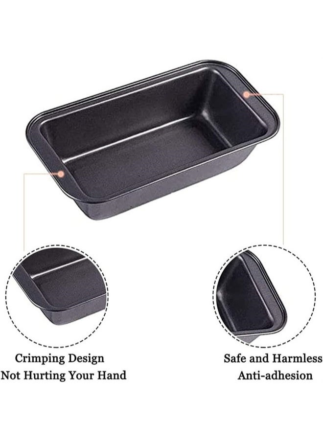 HOMESTAR Non-Stick Mini Loaf Pan, Carbon Steel Bread and Toast Mold, Little Bakeware Pans for Banana Bread, Breads, Small Cakes and Individual Meatloafs, Black - Image 3